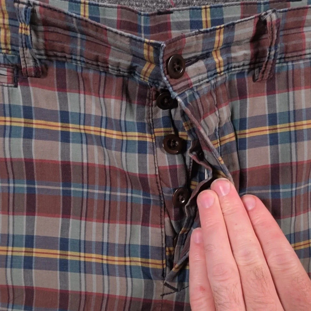 Polo Ralph Lauren Shorts Mens 34 Multicolor Plaid Chino Preppy Flat Front